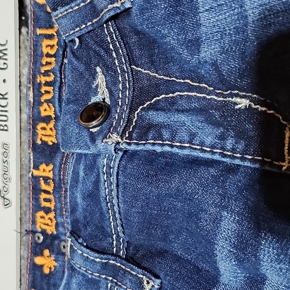 ROCK REVIVAL CHARLOTTE BLACK SEQUINS RHINESTONES EASY-FIT BOOT LEG DENIM JEAN - Picture 6 of 16